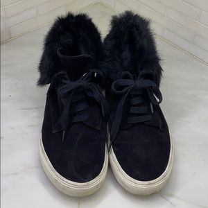 Vince furry ankle boots